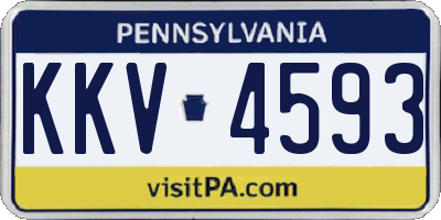 PA license plate KKV4593