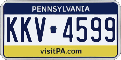 PA license plate KKV4599