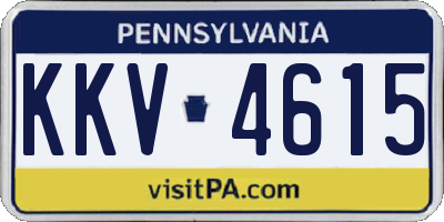 PA license plate KKV4615