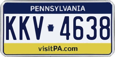 PA license plate KKV4638