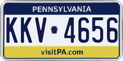 PA license plate KKV4656