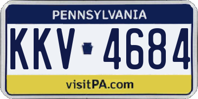 PA license plate KKV4684