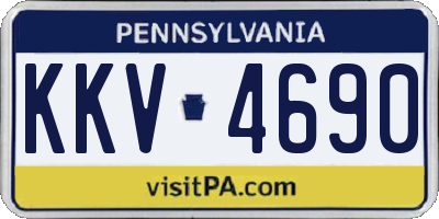 PA license plate KKV4690