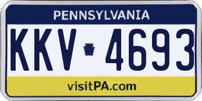 PA license plate KKV4693