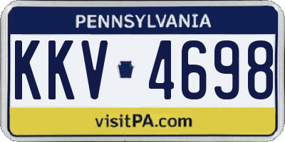 PA license plate KKV4698