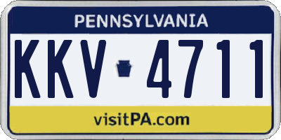 PA license plate KKV4711
