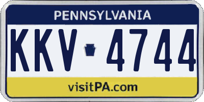 PA license plate KKV4744