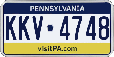 PA license plate KKV4748