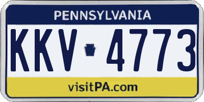 PA license plate KKV4773