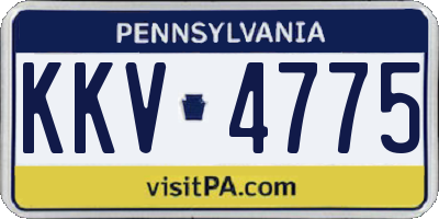 PA license plate KKV4775