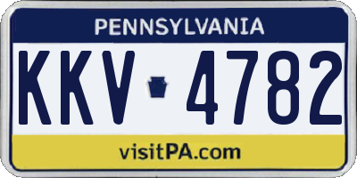 PA license plate KKV4782
