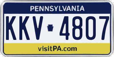 PA license plate KKV4807