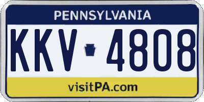 PA license plate KKV4808