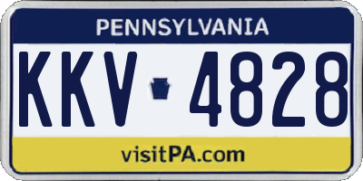 PA license plate KKV4828