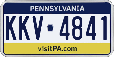PA license plate KKV4841