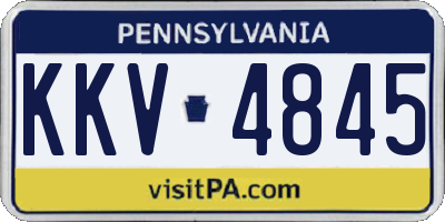 PA license plate KKV4845