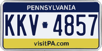 PA license plate KKV4857