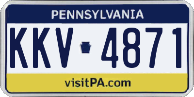 PA license plate KKV4871