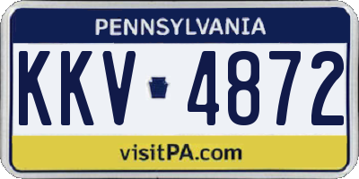 PA license plate KKV4872
