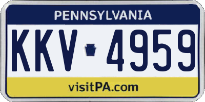 PA license plate KKV4959