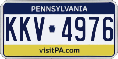 PA license plate KKV4976