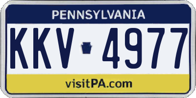 PA license plate KKV4977