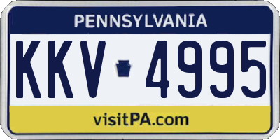 PA license plate KKV4995