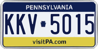PA license plate KKV5015