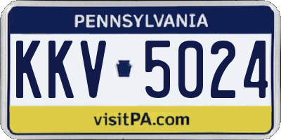 PA license plate KKV5024