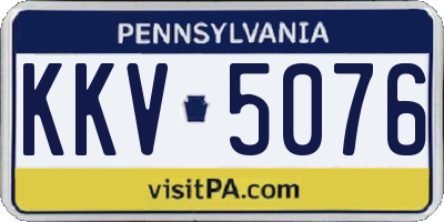 PA license plate KKV5076