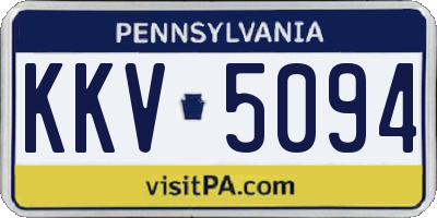 PA license plate KKV5094