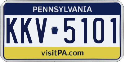 PA license plate KKV5101
