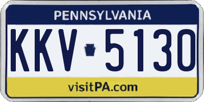 PA license plate KKV5130