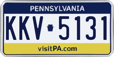 PA license plate KKV5131