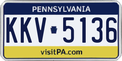 PA license plate KKV5136