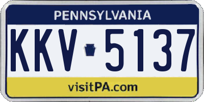 PA license plate KKV5137