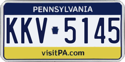 PA license plate KKV5145