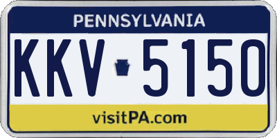 PA license plate KKV5150
