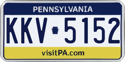 PA license plate KKV5152