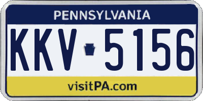 PA license plate KKV5156