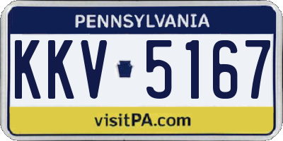 PA license plate KKV5167
