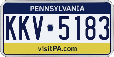 PA license plate KKV5183