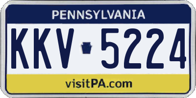 PA license plate KKV5224