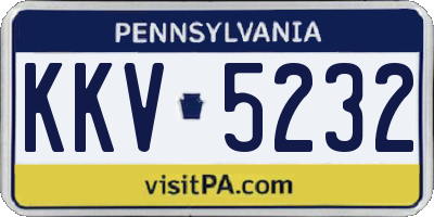 PA license plate KKV5232