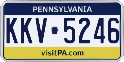 PA license plate KKV5246