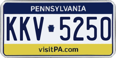 PA license plate KKV5250