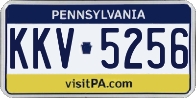 PA license plate KKV5256
