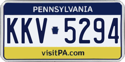 PA license plate KKV5294