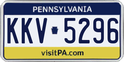PA license plate KKV5296