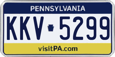 PA license plate KKV5299
